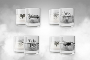 Lasisetti: Harry Potter Crystal Glasses - Spells, 4-pack (200ml)