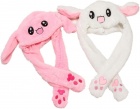Pipo: Cute Bunny Beanie With Moving Ears (Pink)