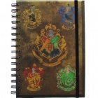 Harry Potter Notebook A5 Hogwart's Crests