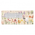 Hiirimatto: Extended Gaming Mouse Pad - Botanical Wild Flowers (80x35)