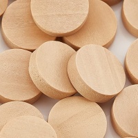 Round Wooden Tokens 15mm (200kpl)