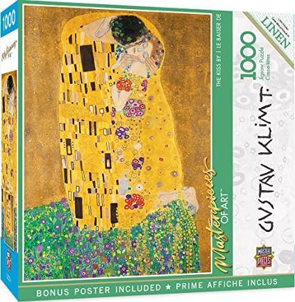 Palapeli: Masterpieces Of Art The Kiss - Gustav Klimt (1000)  -  Lautapelit - Puolenkuun Pelit pelikauppa