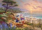 Puzzle - Thomas Kinkade: Disney - Donald & Daisy A Duck Day Afternoon (1000 Pieces