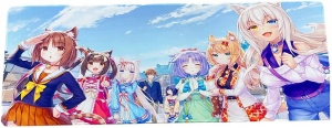 Hiirimatto: Extended XXL Gaming Mousepad - Cat Girls (80x30cm)