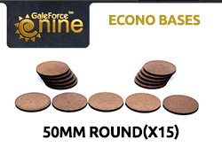 GF9 Econo Bases 50mm round (x15)