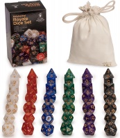 Noppasetti: Polyhedral Royale Dice Set + Dice Bag (42)