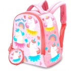 Reppu: Unicorn Happy Day - Backpack + Purse (25cm)