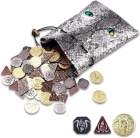 LARP Equipment: 120 Coins + Bag (Copper/Silver/Gold)