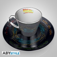 Muki: Back To The Future - Delorean, Mirror Mug & Plate (300ml)