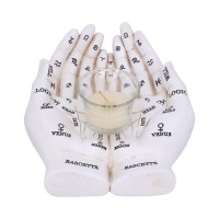 Nemesis Now: Palmist\'s Guide Kynttilnpidike (White, 22.3cm)