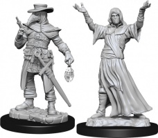 Pathfinder Deep Cuts Unpainted Miniatures: Plague Doctory & Cultist  (2)