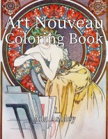 Vrityskirja: Art Noveau Coloring Book - Alphonse Mucha Illustrations