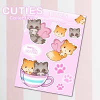 Tarra-arkki: Cuties Collection Stickers - Teacup (A6) (Niramuchu)