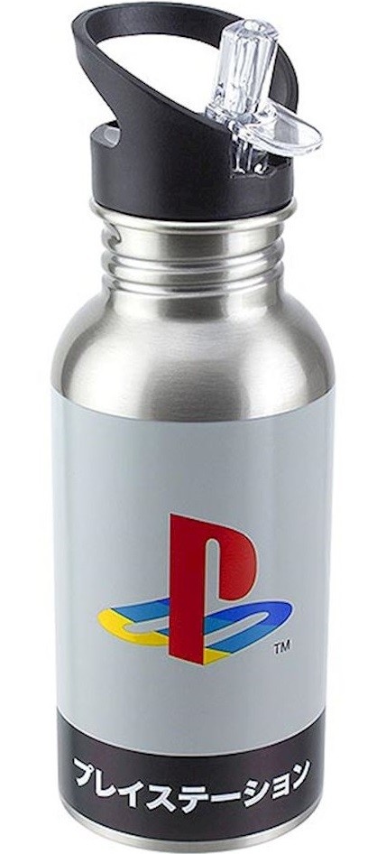 Playstation Heritage Metal Water Bottle with Straw