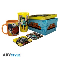 Lahjasetti: My Hero Academia - Heroes, Glass XXL+Mug+2 Coasters