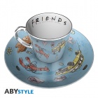 Muki: Friends - Pattern, Mirror Mug (300ml) & Plate Set