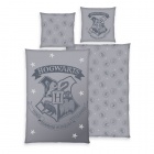 Pussilakanasetti: Harry Potter - Hogwarts Grey (135x200/80x80cm)