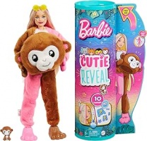 Barbie: Cutie Reveal - Doll With Plush Monkey Costume