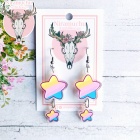 Korvakorut: Alpacorn Star Drops Earrings (4.5cm) (Niramuchu)