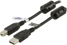 Kaapeli: Deltaco - USB A-B 2.0 Ferrite Cores (3m)