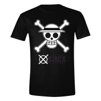 T-Paita: One Piece - Skull Black & White (2XL)