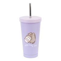 Matkamuki: Pusheen - Moments, Metal Tumbler With Straw