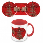 Bon Jovi (livin On A Prayer) Red Coloured-inner Mug