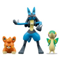 Pokemon: Battle Figure - Snivy, Pawmi, Lucario (5cm)