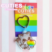 Avaimenper: Cuties Pride 2024 - Rainbow Raccoon Keyring (5.5cm) (Niramuchu)