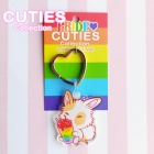 Avaimenper: Cuties Pride 2024 - Rainbow Bunny Keyring (5cm) (Niramuchu)