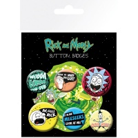 Pinssi: Rick And Morty - Badge Pack - Mix (6-pack)