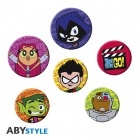 Pinssi: Teen Titans - Badge Pack - Titans Faces, 6-pack