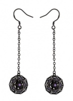 Korvakorut: Dragons Eye - D12 Gunmetal W/purple Gems