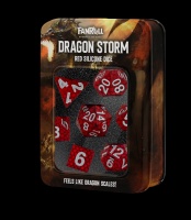 Noppasetti: Fanroll Dragon Storm Silicone Dice - Red Dragon Scales 16mm (7)