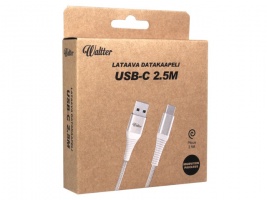 Lataava Datakaapeli: Waltter Eco Usb-C kaapeli (2,5m)