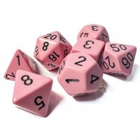 Noppasetti: Chessex Opaque  Polyhedral Pastel Pink (7)