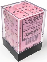 Noppasetti: Chessex Opaque  Pastel Pink 12mm D6 (36)