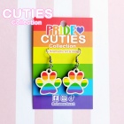 Korvakorut: Cuties Pride 2024 - Rainbow Paw Earrings (2.5cm) (Niramuchu)