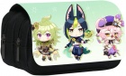 Penaali: Genshin Impact - Chibi Characters Double Pencil Case