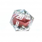 Noppa: Sirius Dice - Snowglobe Silver and Red/Green Glitter 54mm