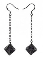 Korvakorut: Dragons Eye - D10 Gunmetal W/Purple Gems