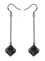 Korvakorut: Dragons Eye - D100 Gunmetal W/Purple Gems