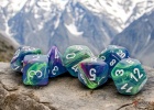 Chessex: Dice Set - Festive Water Mega-hedral (7)