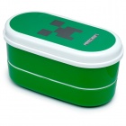 Evsrasia:Minecraft - Creeper, Green/White (Lunch Box + Cutlery)