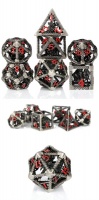 Noppasetti: Hollow Dice - Dragon Cage, Gunmetal & Red (7)