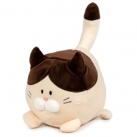 Pehmo: Huggy Kitty - Beige/Dark Brown (16cm)