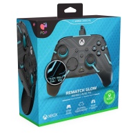 PDP: Rematch Wired Controller - Titan Steel (Glow in the Dark) (XONE/XSX/PC)