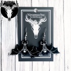 Korvakorut: Skeleton of the Bat Earrings (4.5cm) (Niramuchu)