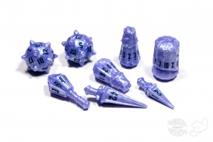 Polyhero: Warrior 8 Dice Set - Ghost Knight