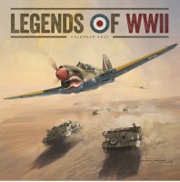 Joulukalenteri: Legends of WWII Square Wall Calendar 2025